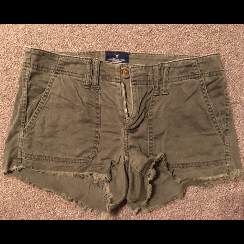 Army green shorts